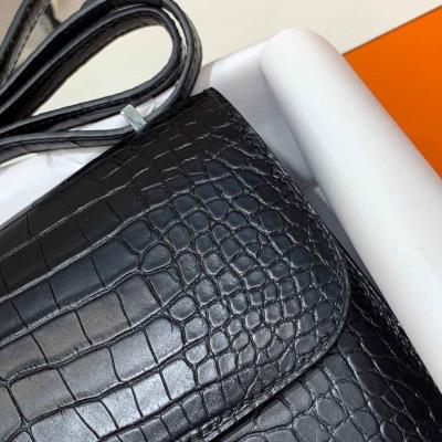 wholesale quality hermes constance 19 matte niloticus crocodile 89 noir phd